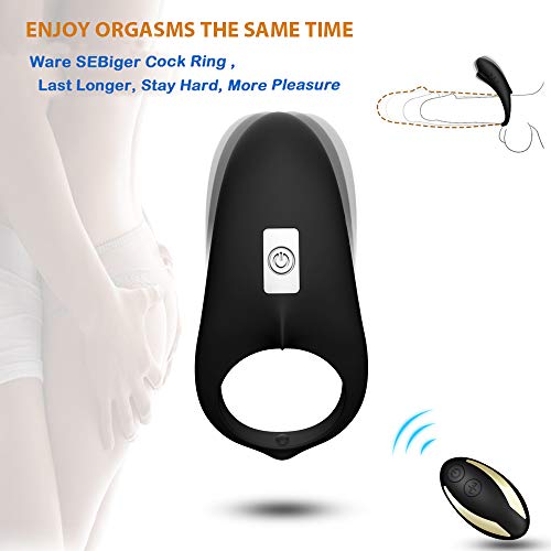 Cock Ring - Remote Control Vibrating Cock Ring/Penis Ring Silicon Dick Glans Ring Vibrator for Man Couple Solo Play to Enhance Erection Prolong Sex Time Adult Sex Toy Last Longer Orgasm Vagina Toy