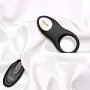 EROCOME Full Silicone Vibrating Sagitta Remote Control Cock Ring - Waterproof Rechargeable Penis Ring Vibrator with 8 Modes - Sex Toy for Male or Couples (Black)