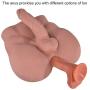 3D Realistic Sex Love Doll for Women Ass Butt Masturbator with Flexible Dildo and Tight Anal Entry Fake Penis with Ball Adult Sex Toys for Female Masturbation-11x9.44x7.87inch