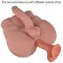 3D Realistic Sex Love Doll for Women Ass Butt Masturbator with Flexible Dildo and Tight Anal Entry Fake Penis with Ball Adult Sex Toys for Female Masturbation-11x9.44x7.87inch
