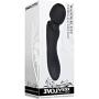 Evolved Novelties Silicone USB Rechargeable Waterproof Wanderlust Dual Sided Powerful Wand Massager Black