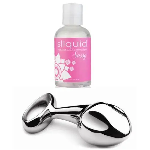 Njoy Pure Plug 2.0 XL with Sliquid Sassy Anal Lube Njoy Pure Plug 2.0 XL with Sliquid Sassy Anal Lube