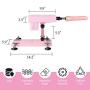 Y-Not Automatic Love Sex Machine Gun Sex Toys Masturbation for Women and Men Fast Pumping and Thrusting Multispeed Telescopic Free Dildo Retractable with 7 Attachments Pink