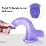 Lifelike Special Artifact Vibrant Seambet Gift for Beginners with Suction Cup, Purple 7 Inch Massager (to Improve Your Love Skills)