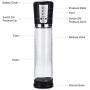 Y-NOT USB Rechargeable Automatic Male Vacuum Penis Pump Erection Enhancement Air Enlarger Extender Air Pressure Device Sex Toys for Men