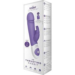 The Thrusting Rabbit USB Rechargeable Clitoral Stimulation Silicone Vibrator Splashproof Purple