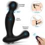 Rotating Anal Vibrator Prostate Massager - Adorime Wireless Vaginal G-Spot P-spot Clitoral Perineum Stimulator with 10 Vibration & 5 Rotation Modes, Rechargeable Adult Sex Toys for Men Women & Couple