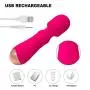 Wireless Mini Handheld Wand Massager with 12 Silent Frequency Modes, Personal Waterproof Rechargeable Power Massager for Relieving Body Muscle Soreness (red) Wireless Mini Handheld Wand Massager with 12 Silent Frequency Modes, Personal Waterproof Rechargeable Power Massager for Relieving Body Muscle Soreness (red)