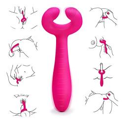 G-Spot Rabbit Waterproof Rechargeable 3 Motors Dildo Vibrator Adult Sex Toys - Adorime Silicone Clitoris Vagina Penis Stimulator Massager Sex Things for Men, Women and Couples