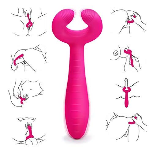 G-Spot Rabbit Waterproof Rechargeable 3 Motors Dildo Vibrator Adult Sex Toys - Adorime Silicone Clitoris Vagina Penis Stimulator Massager Sex Things for Men, Women and Couples