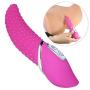 Textured Tongue Vibrator with 7 Powerful Vibrating Functions for G-Spot and Clitoral Stimulation - High Quality Silicone Material
