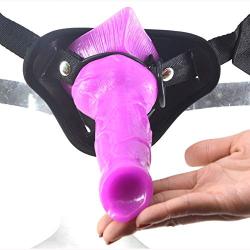 WY-Massagrel 7 Inch Vibrǎting ród Lesbian Couples Vibrǎting Strapon Ultra Elastic Harness pnis Strap on for Men Realistic consoor Strapless by by WY-Love