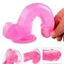 Realistic cute pink female 7.2 inch silicone Dîldɔ, suitable for beginners