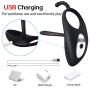 Vibrating Cock Ring with Tongue, Male Penis Ring & Waterproof and Rechargeable Clitoral Stimulator, Remote Control Sex Toy for Couple Play