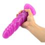 MLSice Realistic Animal Ribbed Dildo Dinosaur Penis Screw Thread Partical Stimulate Dildos Adult Products Sex Toys Anal Plug Vaginal G Spot Massage for Women Men 8 Inch - Purple