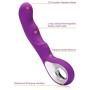 Powerful Motor Flexible Silicone Wand Massager with 10 Powerful Speeds Mode,USB Rechargeable-Arbitrary Bending for Massage Your Back Neck Shoulder Sore - Waterproof (Purple)