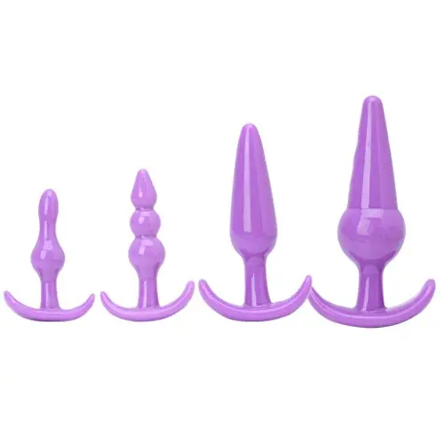 ABBY 4PC Strong Feeling Butt Silicone Beaded Stimulation Toy For Men Women Couple (Purple) ABBY 4PC Strong Feeling Butt Silicone Beaded Stimulation Toy For Men Women Couple (Purple)