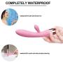 Vibrator, BOFAN G Spot Rabbit Vibrators Adult Sex Toys for Women, Clitoris Vagina Stimulators, Waterproof Rechargeable Dildo Vibrators with Dual Motors, 10 Vibration Modes (Pink)