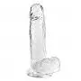 7 inch Clear Glass Lifelike Real Feel Boy Skin Women Massage Waterproof Toy