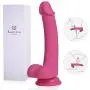 Louviva 8 inch Realistic Dildo Liquid Silicone G-Spot Adult Sex Toy with Suction Cup (Pink)