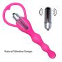 2 Pack Soft Silicone Vibrating Anal Beads Waterproof Handheld Massagers for Women