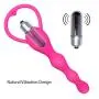 2 Pack Soft Silicone Vibrating Anal Beads Waterproof Handheld Massagers for Women