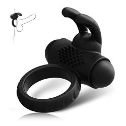 Vibrating Ring，Rings Vibrator for Men - Male Toys Silicone Waterproof Rabbit Clitoral Stimulate for Women