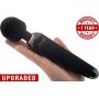 Cordless Wand Massager - Strong Therapeutic Vibration - Full Body Massage - Sore Muscle & Sports Recovery - Rechargeable - Waterproof - Personal Mini Handheld for Neck Back Shoulder - Black