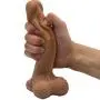 7.48Inch Safe Soft Materials Real Realistic Simulation Strong Suction Toy-dide for Women Men Brown