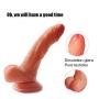 Yasuodd Lifelike for Women 6.29 Inch Women Massager with Strong Suction Cup (Color : Skin)