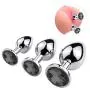 3 Pcs Jewelry Design Fetish Stainless Steel Anal Butt Plug S&M Adult Sex Game Personal Massager for Women Men Couples Lover (Black) 3 Pcs Jewelry Design Fetish Stainless Steel Anal Butt Plug S&M Adult Sex Game Personal Massager for Women Men Couples Lover (Black)