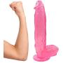 CharmingNight Realistic Dîldɔ with Suction Cup Ultra Soft for Realistic Texture Women Men Couples Interactive Couple Leisure Toys