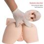 3D Realistic Lifelike Sex Doll Male Masturbator with Heating Rod, for Realistic Anal, Breast, Vagina Sex, Silicone Sex Toys Flesh