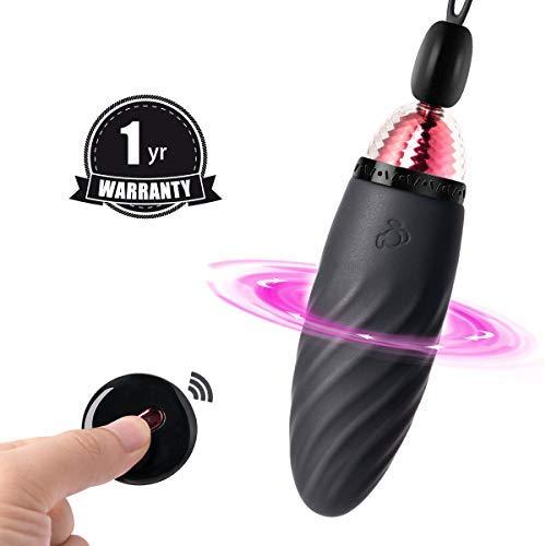 Powerful Rotating Bullet Vibrator Clitorial Vibrator with 7 Modes, Portable Mini Pocket Vagina Stimulator, Rechargeable Waterproof Super-Strong Adult Sex Vibrator Toys for Women with Discreet Package