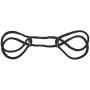 Doc Johnson Japanese Style Bondage - 100% Cotton Wrist or Ankle Cuffs - Quick, Easy Use and Removal, Black