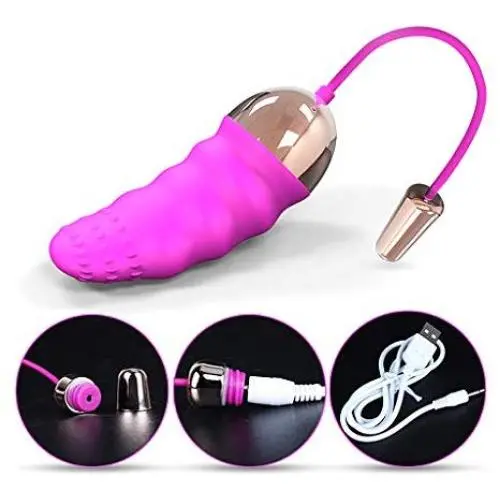 JADEKIOR 10 Frequency Silicone USB Rechargeable Adult Toys for Women-Hot Pink,Super Powerful But Very Quiet Motor