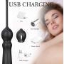 Vibrator Anal Dildo Plug with Penis Ring, Fidech 9 Speeds Silicone Rechargeable Waterproof Prostate Massager Sex Toy Butt Plug for Men, Women and Couples