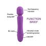 XSEXO Powerful Cordless Massage Wand Handheld with Multi Speeds Personal Rechargeable Waterproof Massager Therapy Body for Muscle Aches and Sports Recovery (Purple)