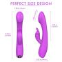 Upgraded G Spot Vibrator Rabbit Dildo Vibrator with 9 Powerful Vibration Clitoris Stimulator Vibrator for Female Dildo Adult Sex Toys for Women and Couples