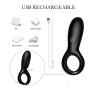 Silicone Vibrating Dual Cock Rings – Adorime USB Rechargeable Male Enhancing Penis Ring & Clitoral G-Spot Vibrators Vibes Stimulators Sex Toys for Men, Women and Couples