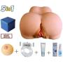 [ 5 in 1 ] Best Milf Ass Male Sex Toy for Men, Lifelike Lifesize Doll, Adult Masturbator for Masturbation, Vibrating Cock Ring, 1 Sex Lube, 1 Sex Toy Cleaner, 1 Boob Squeeze Ball …