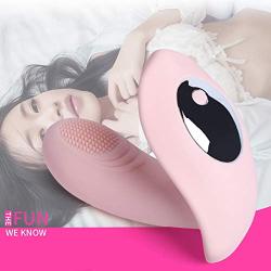 Lady Panty Wireless Remote Massager,Wearable Massager,10 Silent Vibration Modes and Skin-Friendly Silicone, USB Rechargeable g spǒttér Toys.Pink(TG Pink)