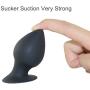 Silica Gel Fetish Plug Anal Butt Personal Massager,4 Size Black (S)
