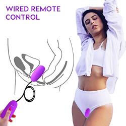 Sexy Slave Wired Remote Control 12-Frequency Bullet Vibrators - Waterproof Vibrating Love Egg (Pack of 2, Black and Purple)