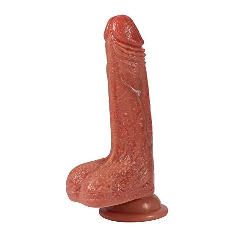 Dǐldo with Suction Cup for Women Hands Free Smooth Surfaces Real Pěnis Replica Massagěr Toyfor Both Vaginal and Anal Use