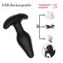 Male Anal Vibrator Butt Plug with 10x10 360° Rotation Vibration Patterns, Prostate Massager Stimulator with Remote Control, Rechargeable Anus Sex Toy for Men, Woman & Couples, Φ1.9 in