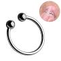 Penis Glans Ring Erection Enhancing with Stainless Steel Joy Ball Sex Toy Rings for Cock Pleasure (30mm, 2 Joy Balls)