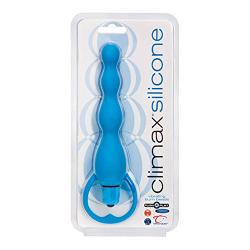 Climax Silicone Vibrating Bum Beads, Blue