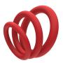 Super Soft Red Cock Ring Erection Enhancing 3 Pack by Lynk Pleasure Products, 100% Medical Grade Pure Silicone Penis Ring Set for Extra Stimulation for Him - Bigger, Harder, Longer Penis