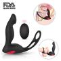 Rechargeable Vibrating Stimulator Plug 12 Stimulation Patterns, Male Postate Massager for Man Wireless Remote Control